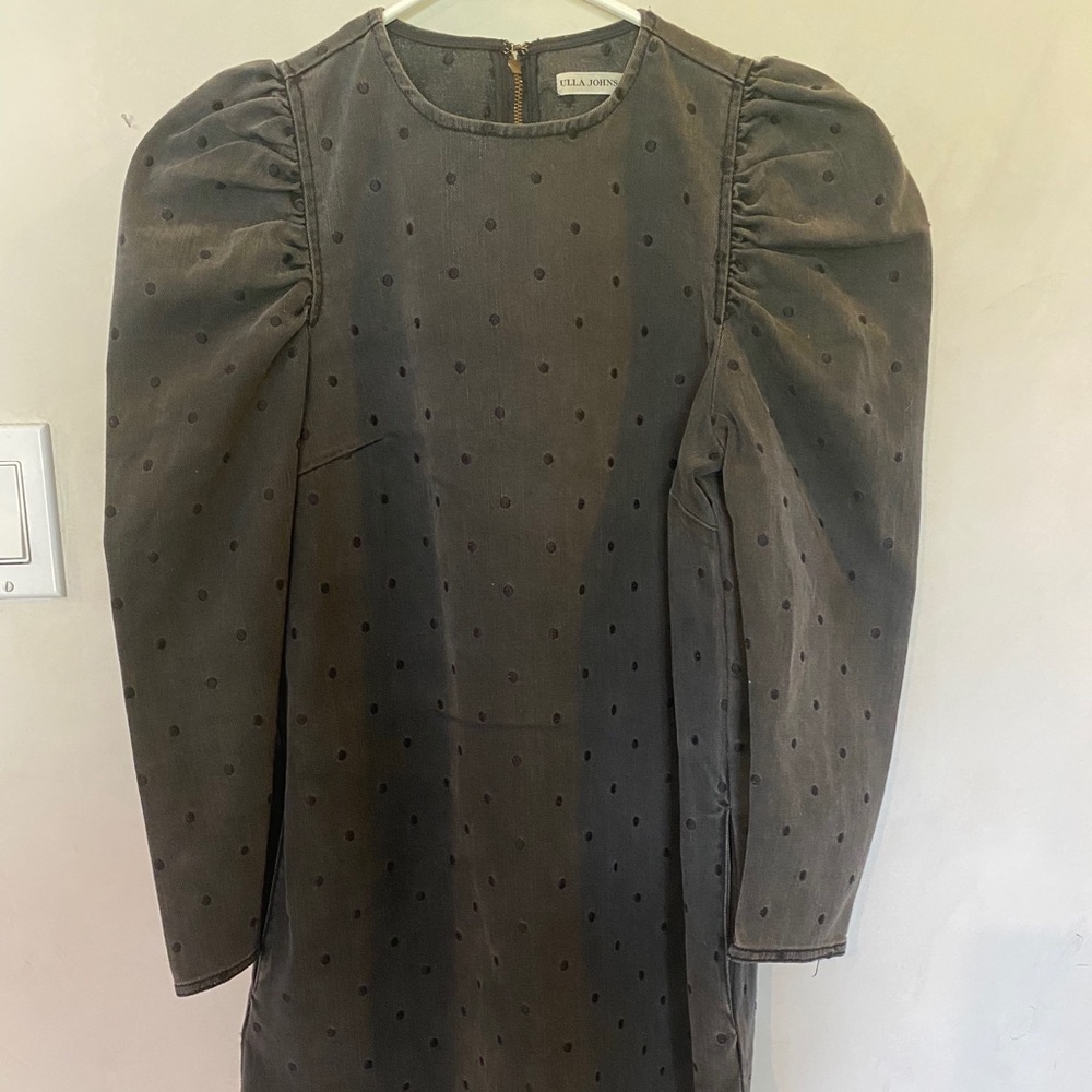 Ulla Johnson Lyna Polka Dot Dress In Black